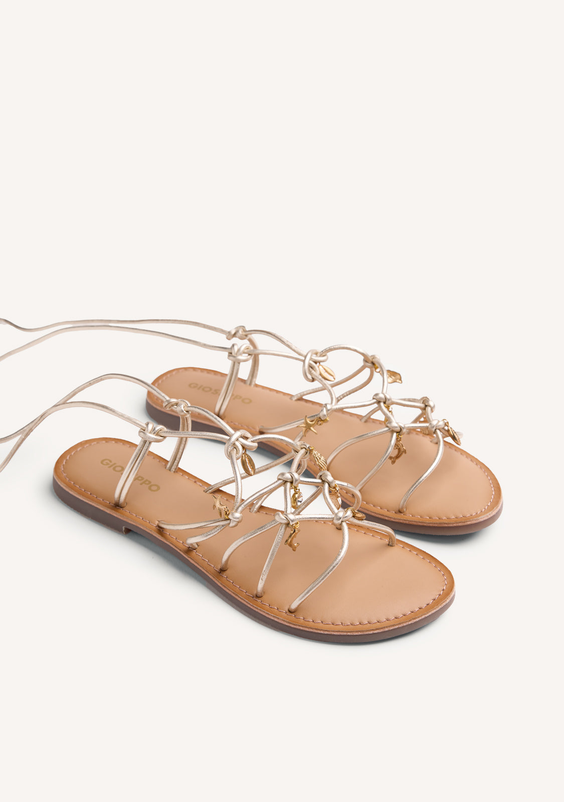 BEADED LEATHER SANDALS SEDGWICK