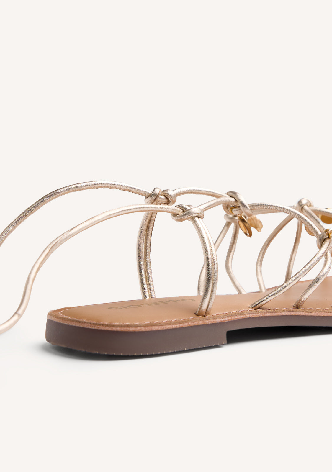 BEADED LEATHER SANDALS SEDGWICK