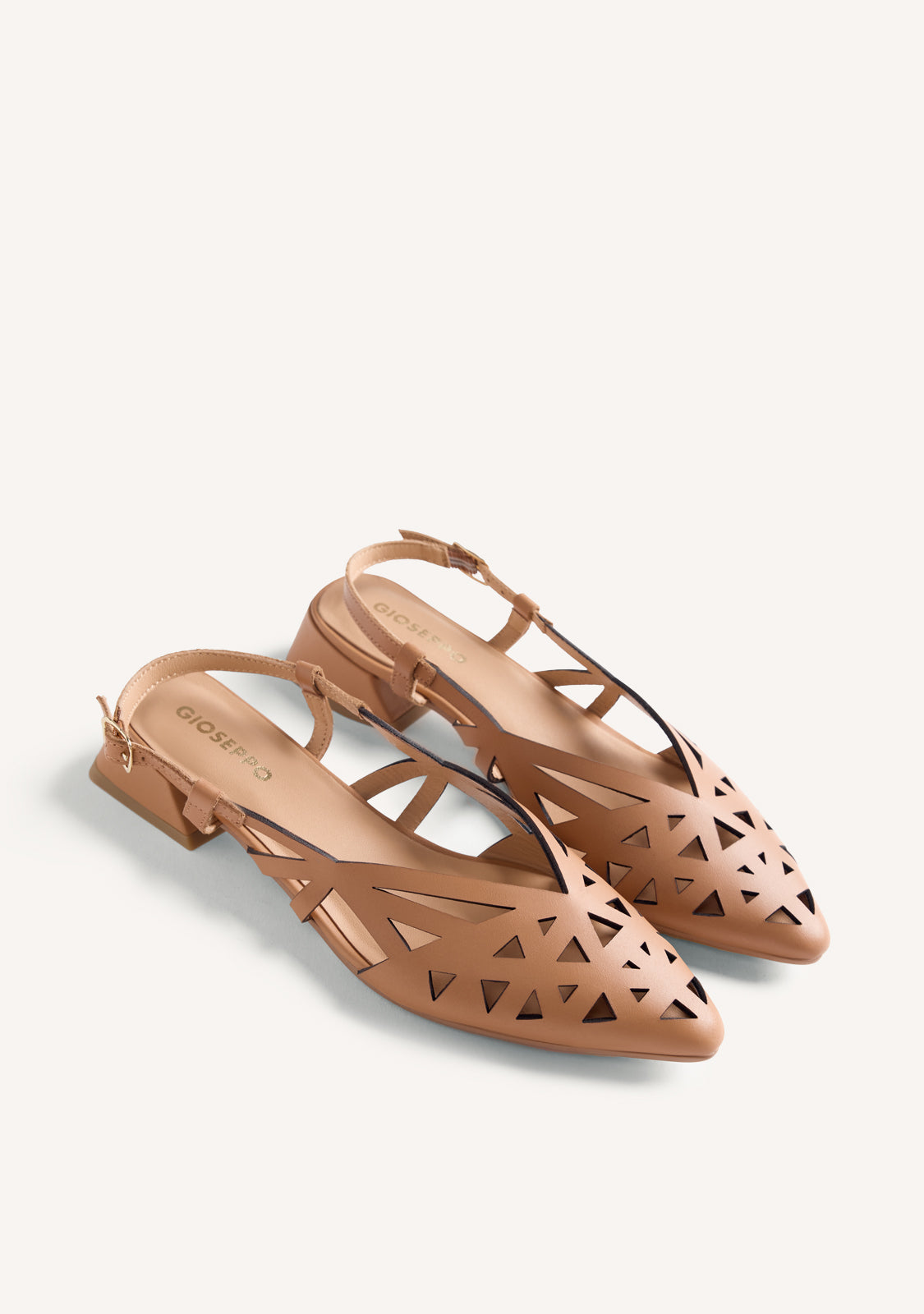 CUT-OUT LEATHER SLINGBACK HEELED SHOES ROTHBURY