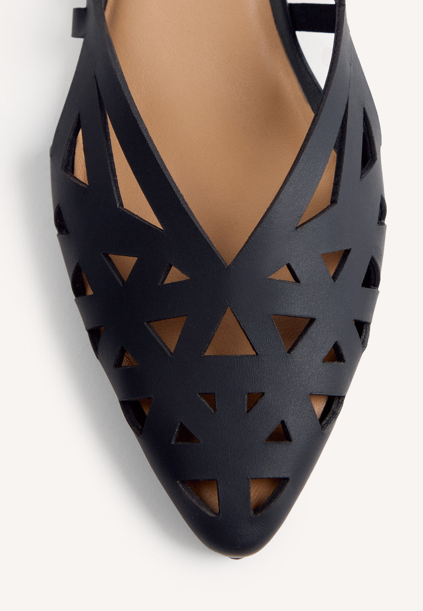 SCARPE TACCO PELLE APERTE ROTHBURY