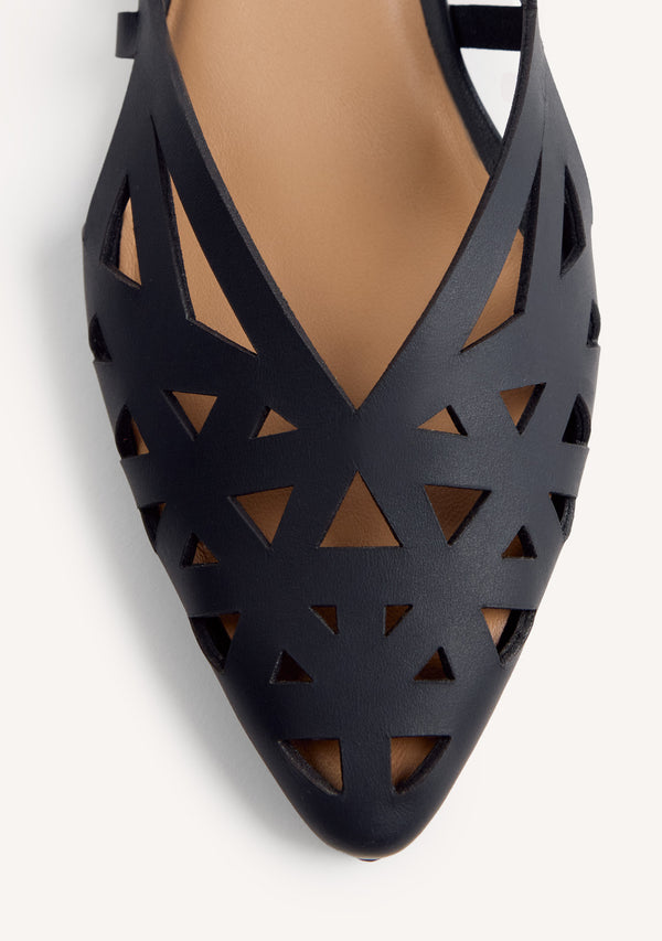 SCARPE TACCO PELLE APERTE ROTHBURY