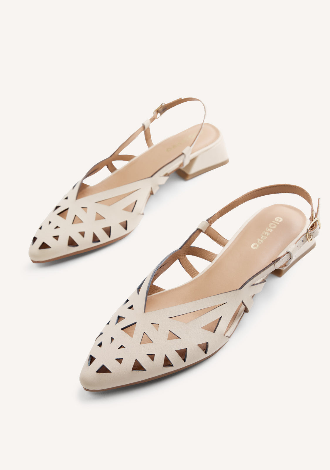 CUT-OUT LEATHER SLINGBACK HEELED SHOES ROTHBURY