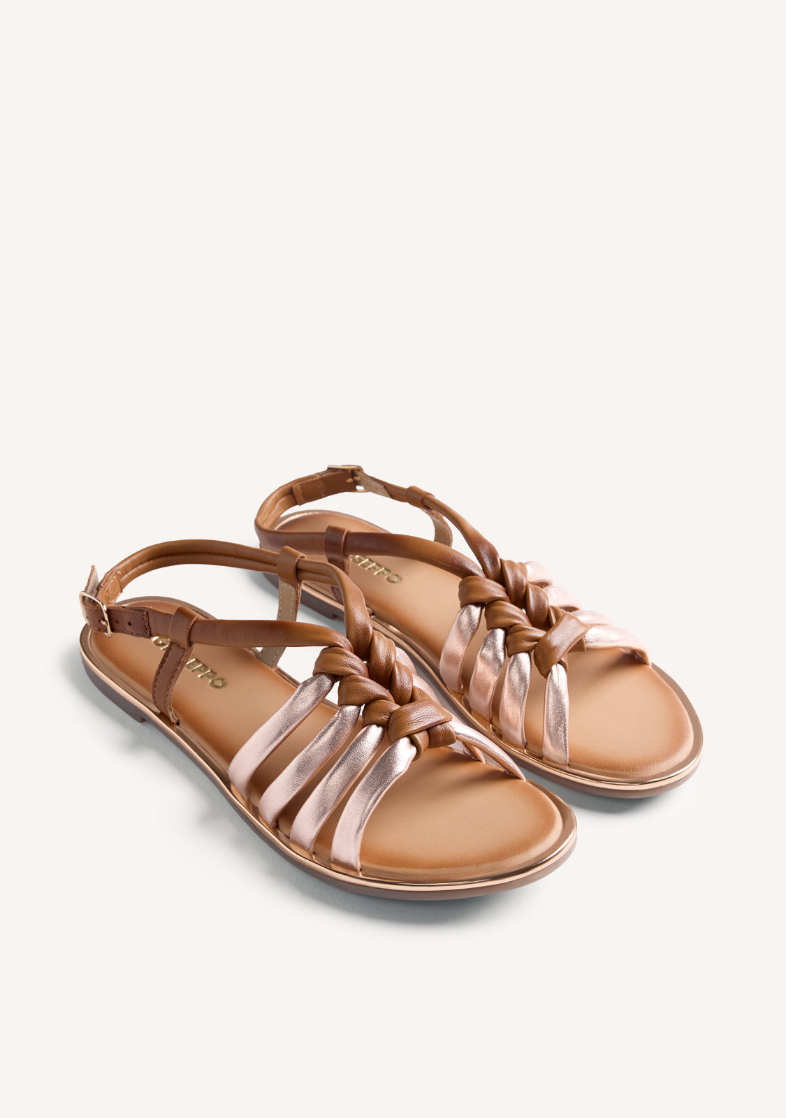 KNOTTED LEATHER SANDALS PEPPERELL