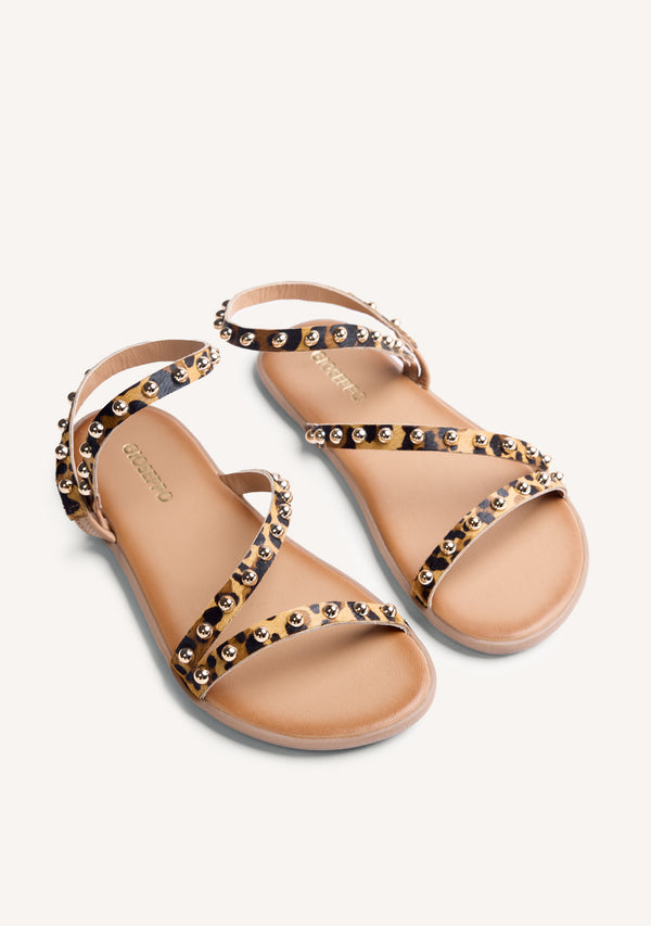 GIOSEPPO BAREFOOT - SANDALIAS PIEL ESTAMPADO ANIMAL MOYALE