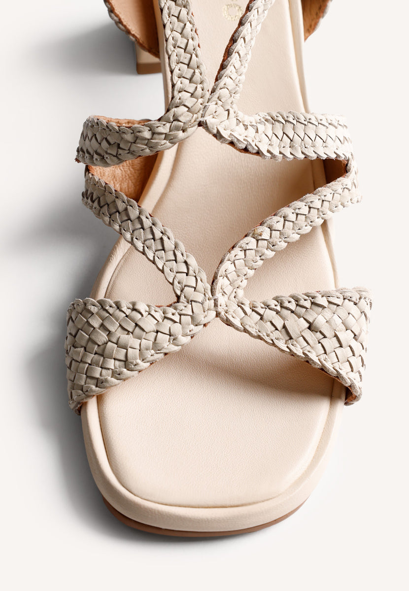 LEATHER HEELED SANDALS MOHORO