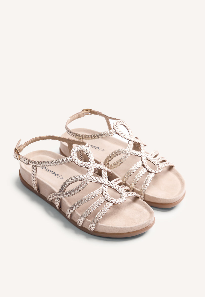 SANDALIAS PIEL TRENZADA BRILLO MARIGAT