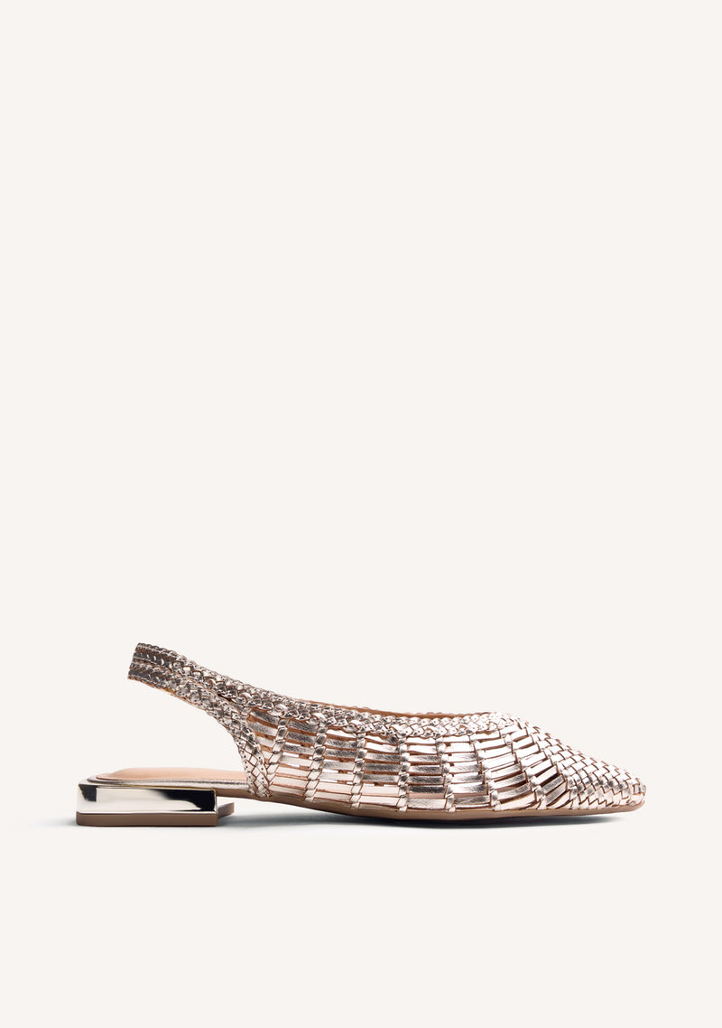 BALLERINES OUVERTES CUIR TRESSÉ MAIPO