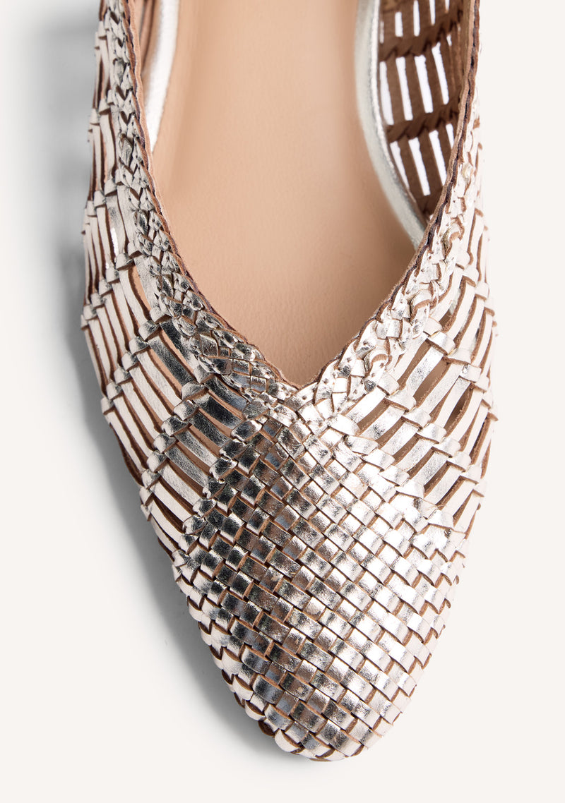 BALLERINES OUVERTES CUIR TRESSÉ MAIPO