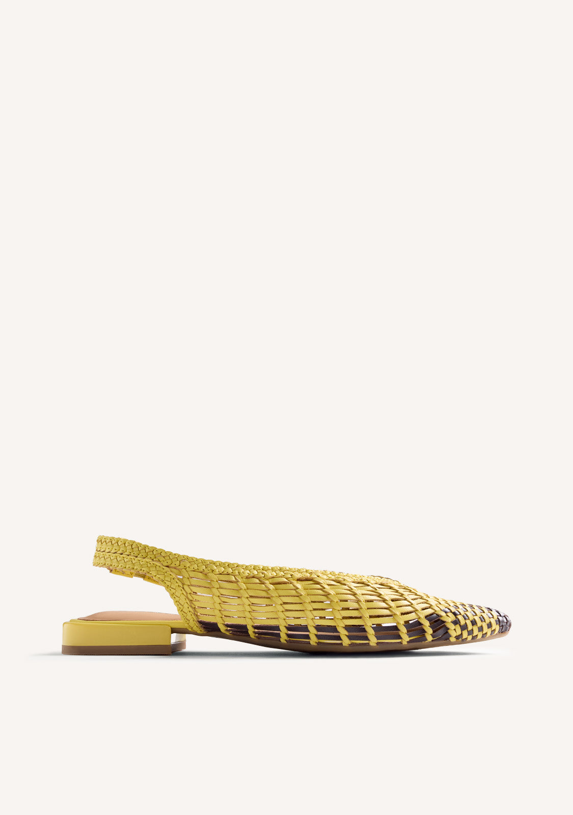 BRAIDED LEATHER SLINGBACK BALLET FLATS MAGARINI