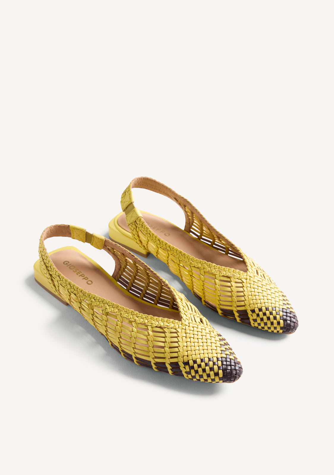 BRAIDED LEATHER SLINGBACK BALLET FLATS MAGARINI