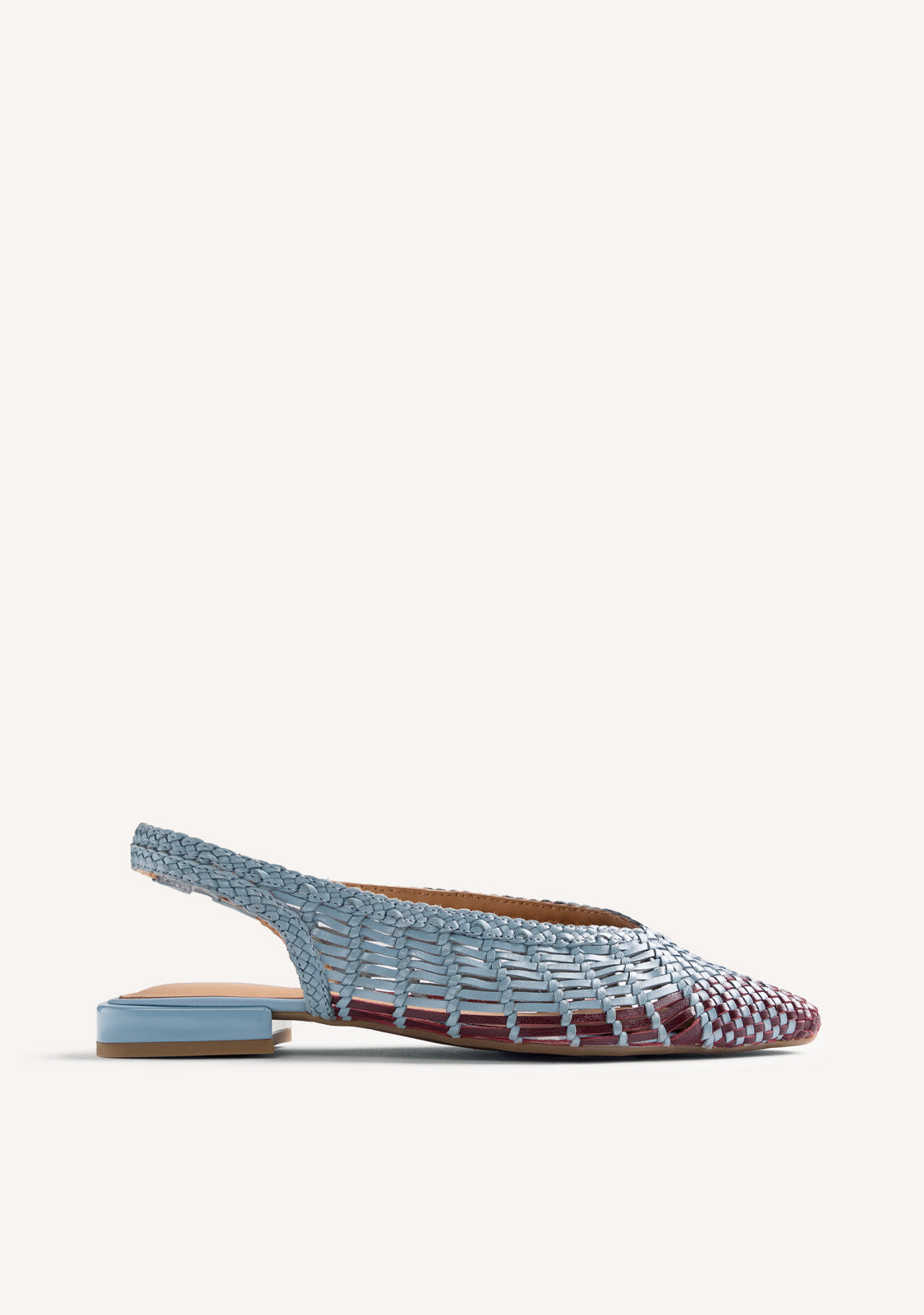 BALLERINE APERTE PELLE INTRECCIATA MAGARINI