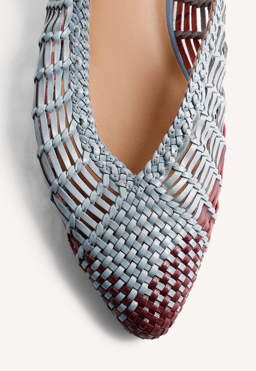 BAILARINAS DESTALONADAS PIEL TRENZADA MAGARINI