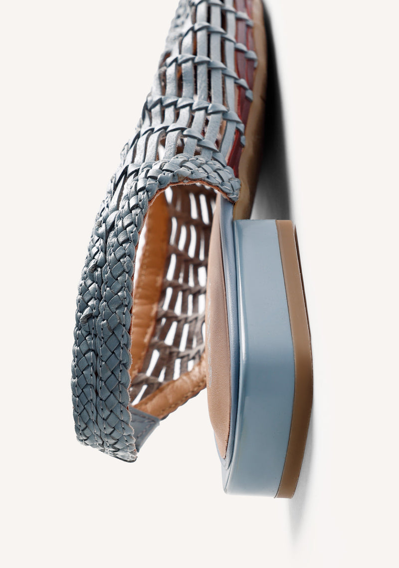 BALLERINES OUVERTES CUIR TRESSÉ MAGARINI