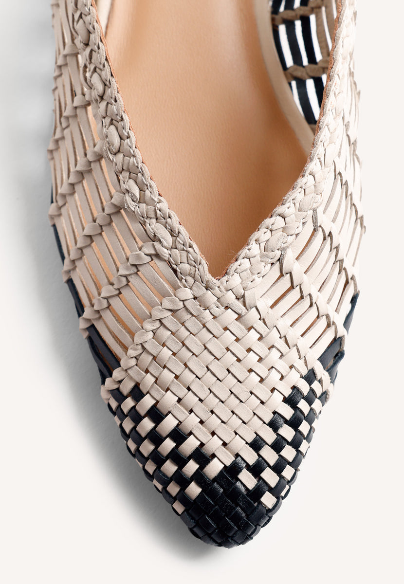 BAILARINAS DESTALONADAS PIEL TRENZADA MAGARINI