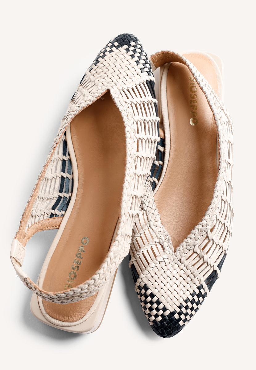 BAILARINAS DESTALONADAS PIEL TRENZADA MAGARINI