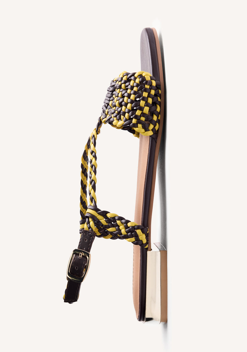 BRAIDED LEATHER SANDALS LODWAR