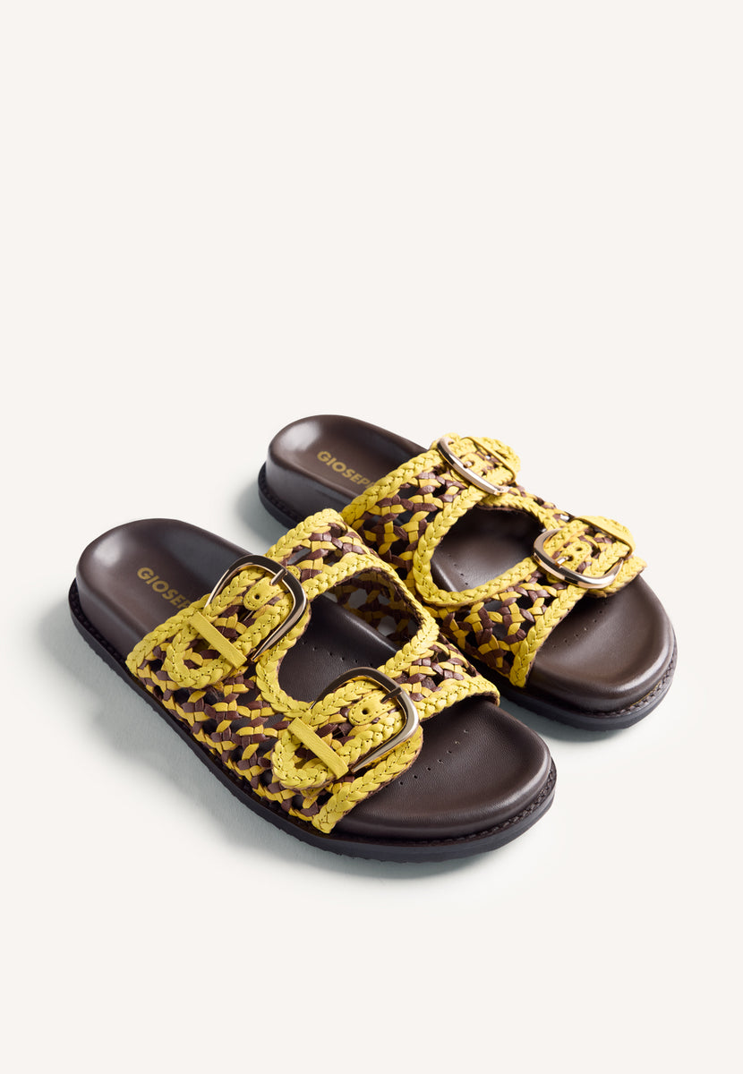 SANDÁLIAS BIO COURO ENTRANÇADO KONGWA