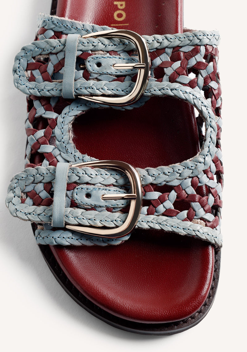 BRAIDED LEATHER BIO SANDALS KONGWA