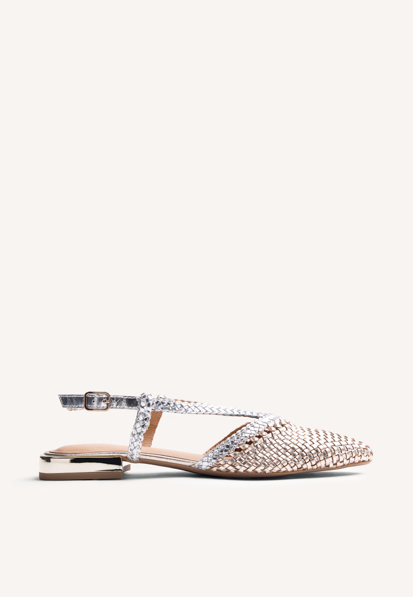 BAILARINAS DESTALONADAS PIEL TRENZADA KITODI