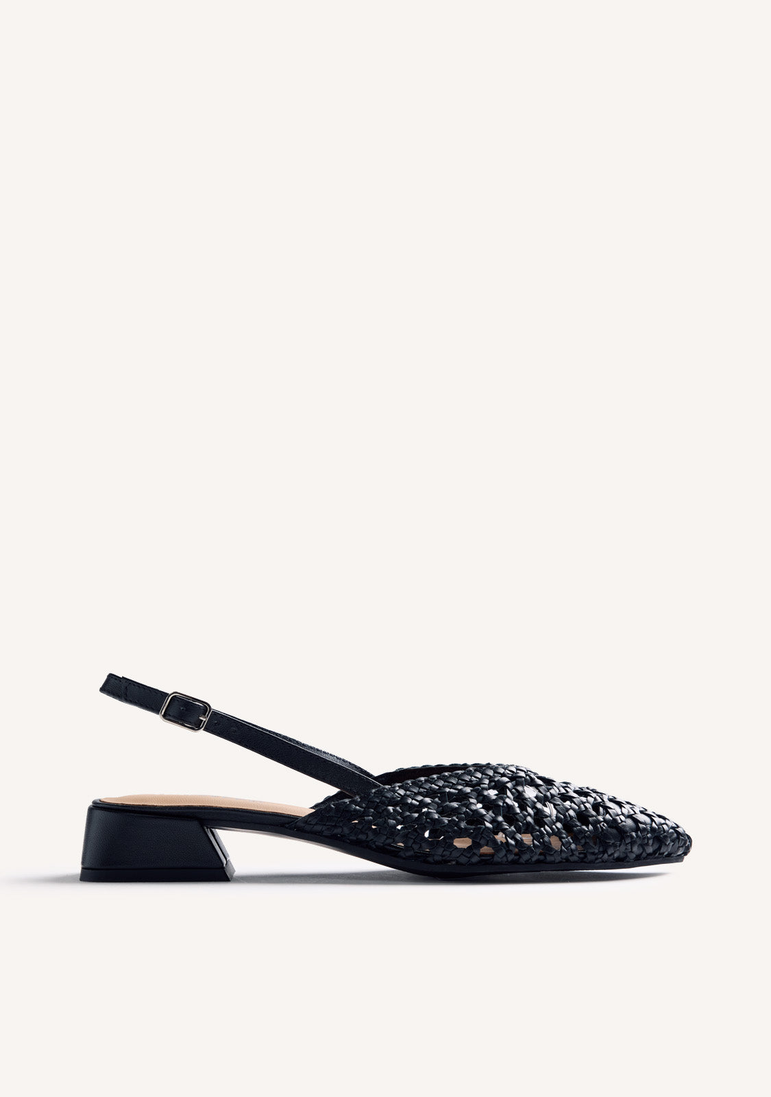 SAPATOS DE SALTO CANCANHAR ABERTO COURO ENTRANÇADO KIPILI