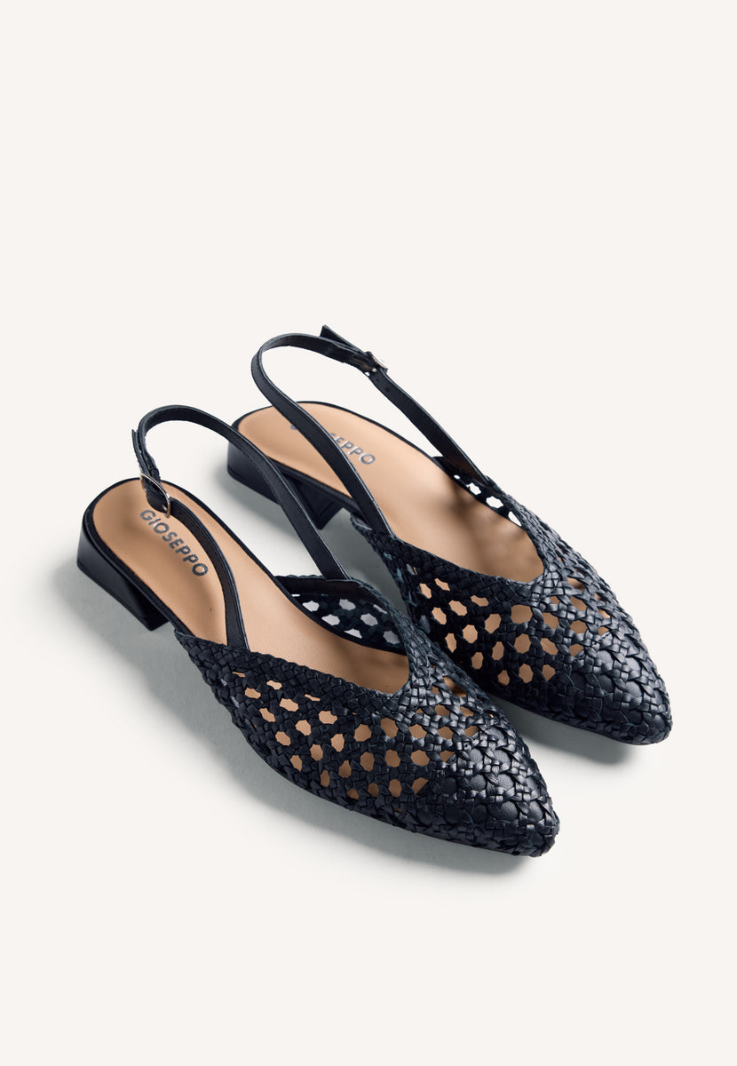 BRAIDED LEATHER SLINGBACK HEELED SHOES KIPILI