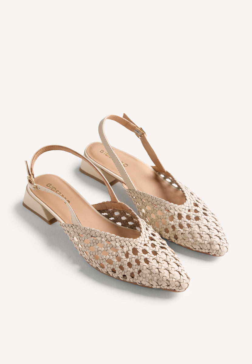 SCARPE TACCO PELLE INTRECCIATA KIPILI