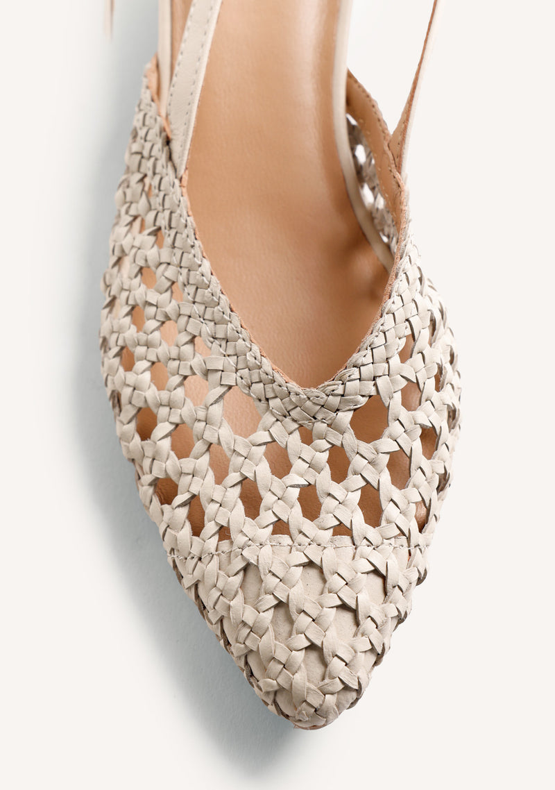 ZAPATOS TACÓN DESTALONADOS PIEL TRENZADA KIPILI