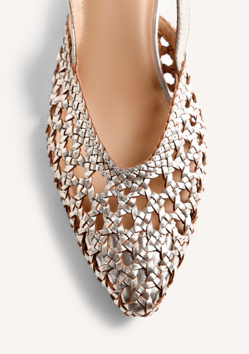 ZAPATOS TACÓN DESTALONADOS PIEL TRENZADA KIPILI