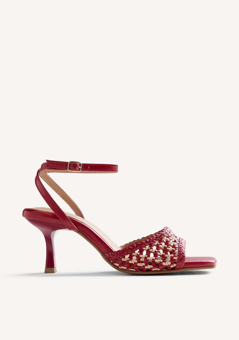 SANDALIAS TACÓN PIEL TRENZADA KAJIADO