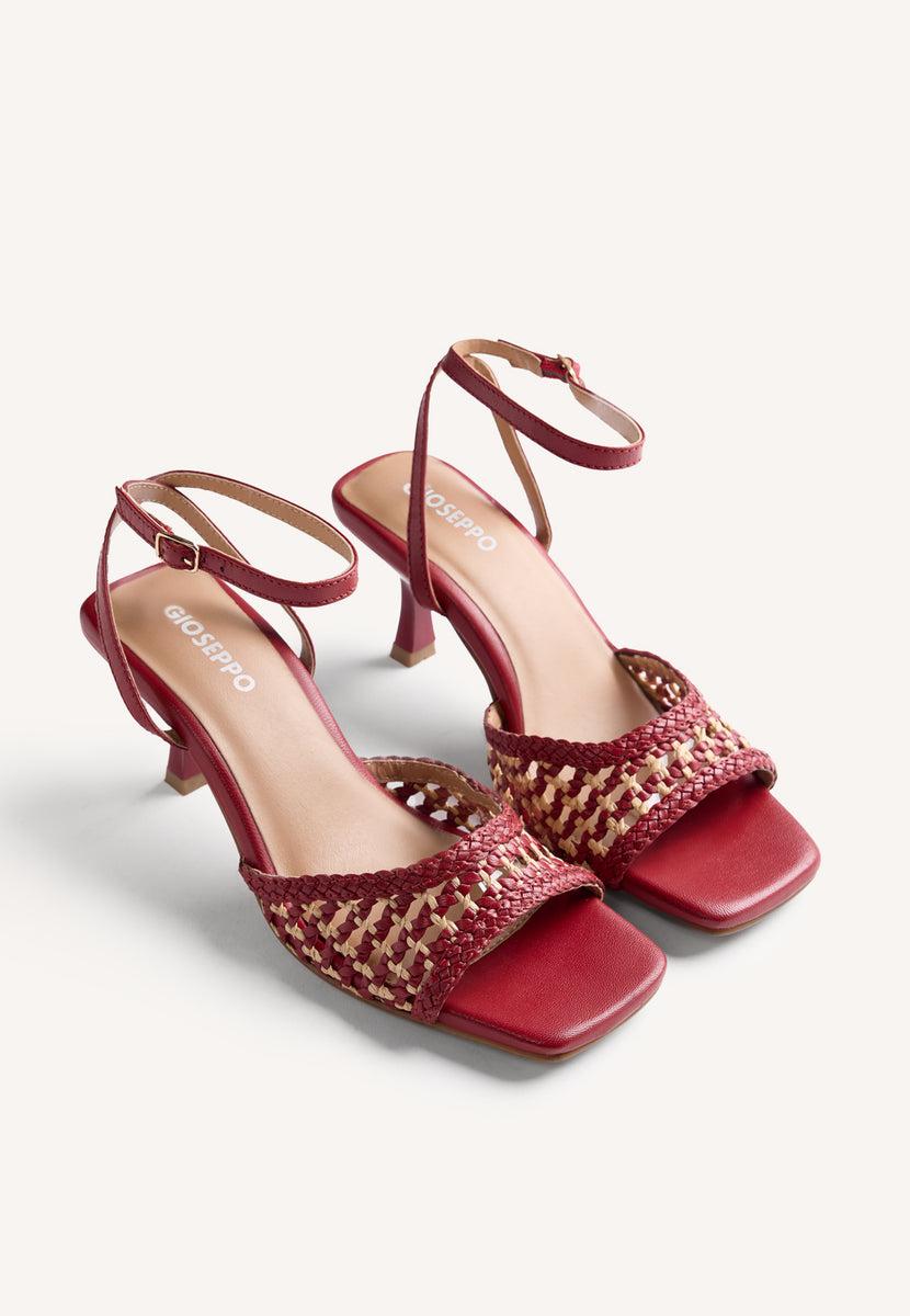 SANDALIAS TACÓN PIEL TRENZADA KAJIADO