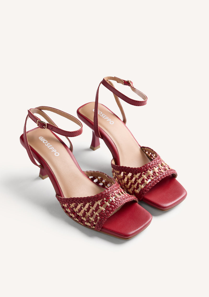 SANDALIAS TACÓN PIEL TRENZADA KAJIADO