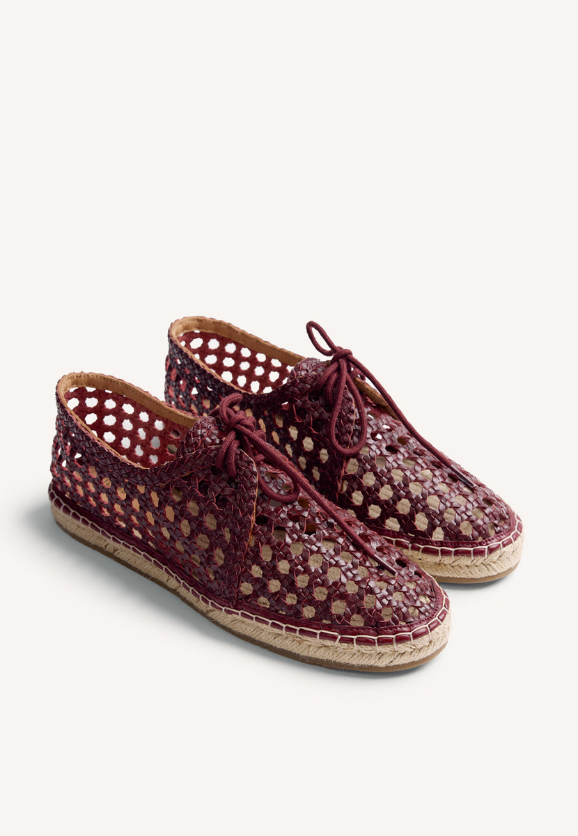 ZAPATOS PLANOS PIEL TRENZADA HOBURG