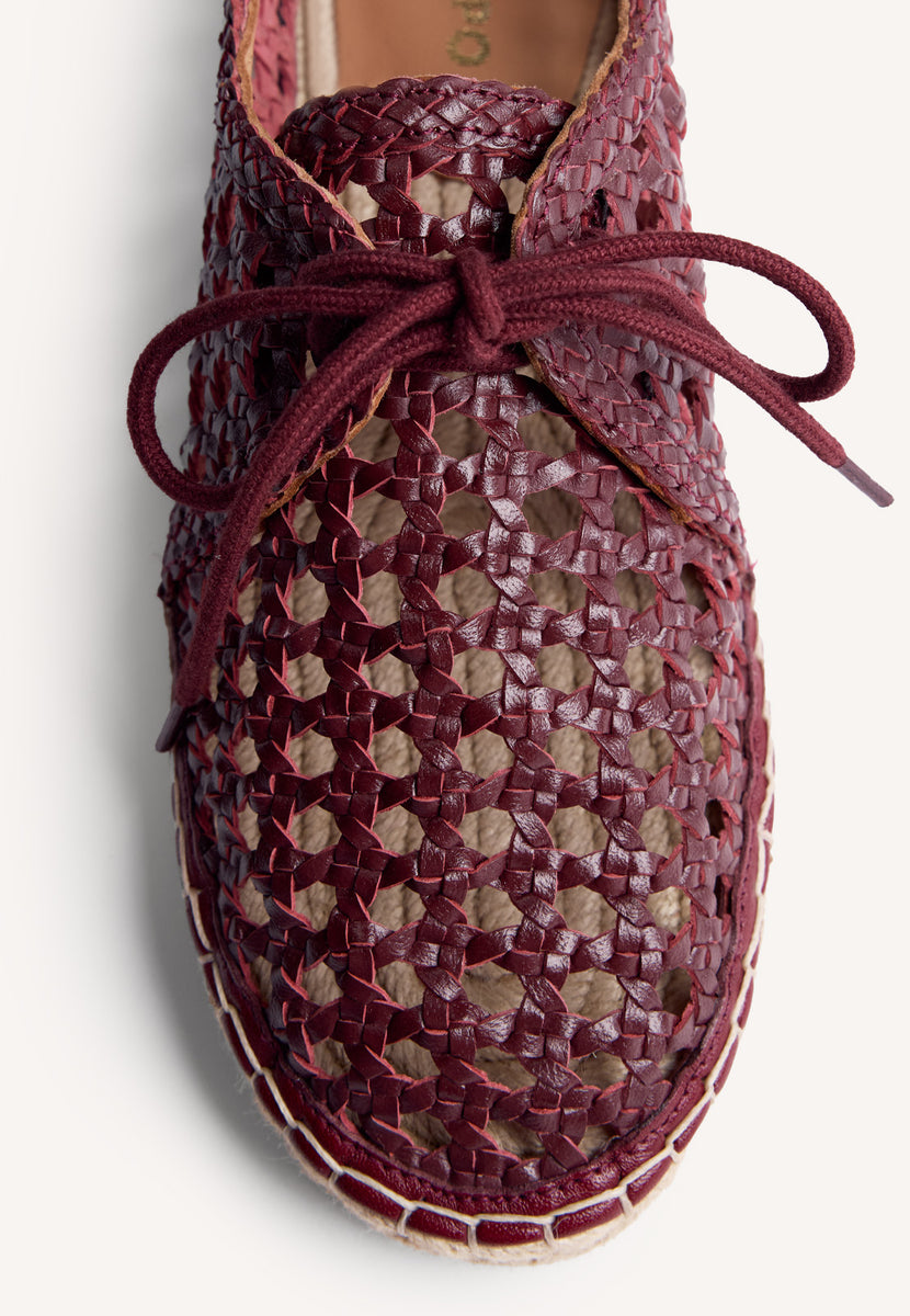 ZAPATOS PLANOS PIEL TRENZADA HOBURG