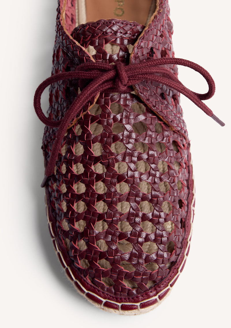 SAPATOS RASO COURO ENTRANÇADO WAYZATA