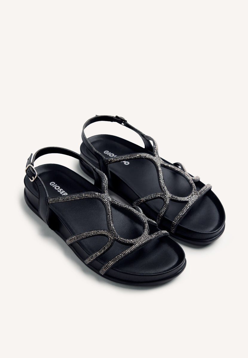 SANDALIAS PIEL PEDRERÍA EMKOANI