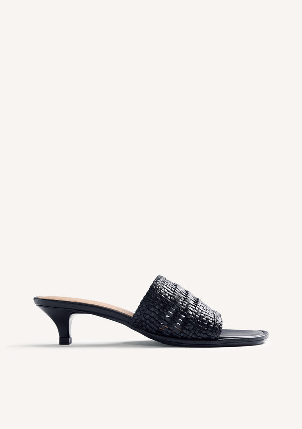 SANDALI TACCO PELLE INTRECCIATA BALKAN