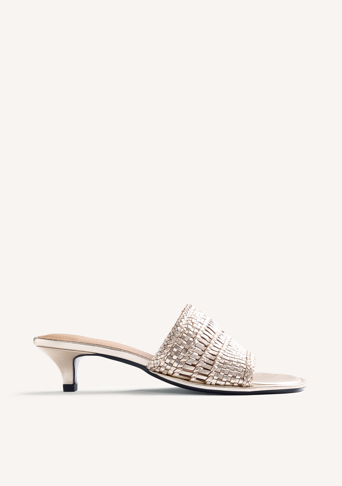 BRAIDED LEATHER HEELED MULE SANDALS BALKAN