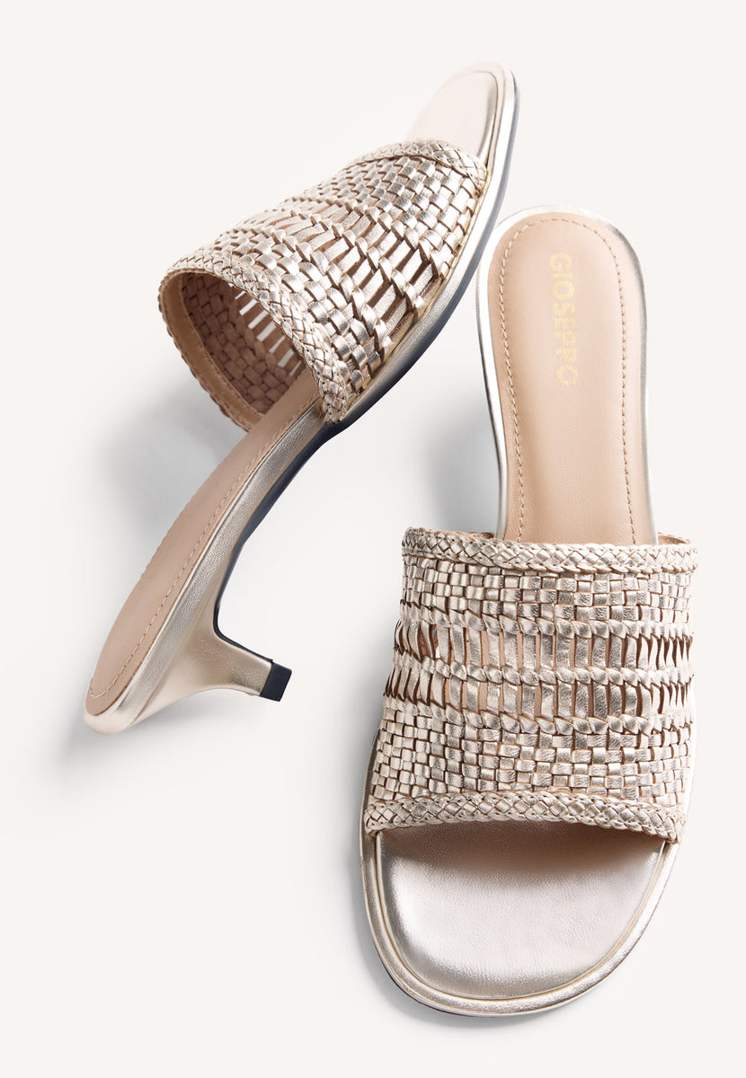 SANDALI TACCO PELLE INTRECCIATA BALKAN