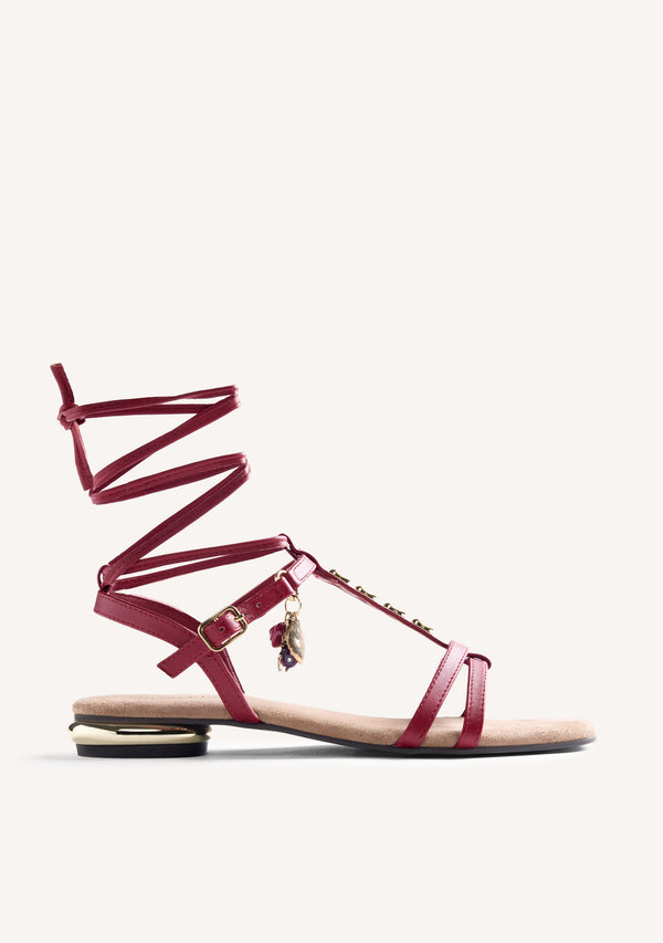 SANDALES CUIR PERLÉES KINAMBA