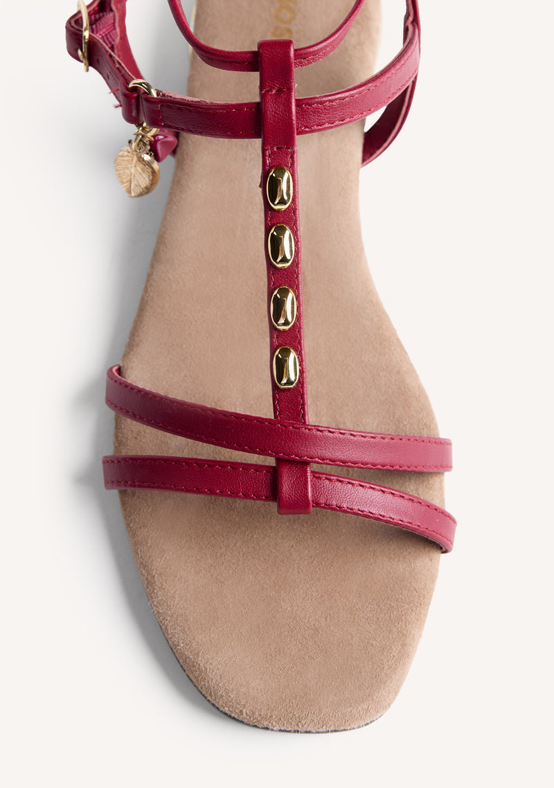 SANDALES CUIR PERLÉES KINAMBA