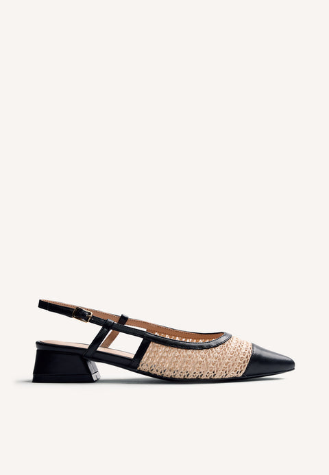 SCARPE TACCO RAFIA CINTURINO LAMU