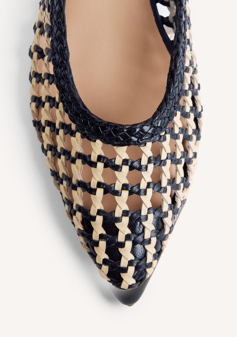 ZAPATOS TACÓN DESTALONADOS PIEL TRENZADA HOUNSLOW