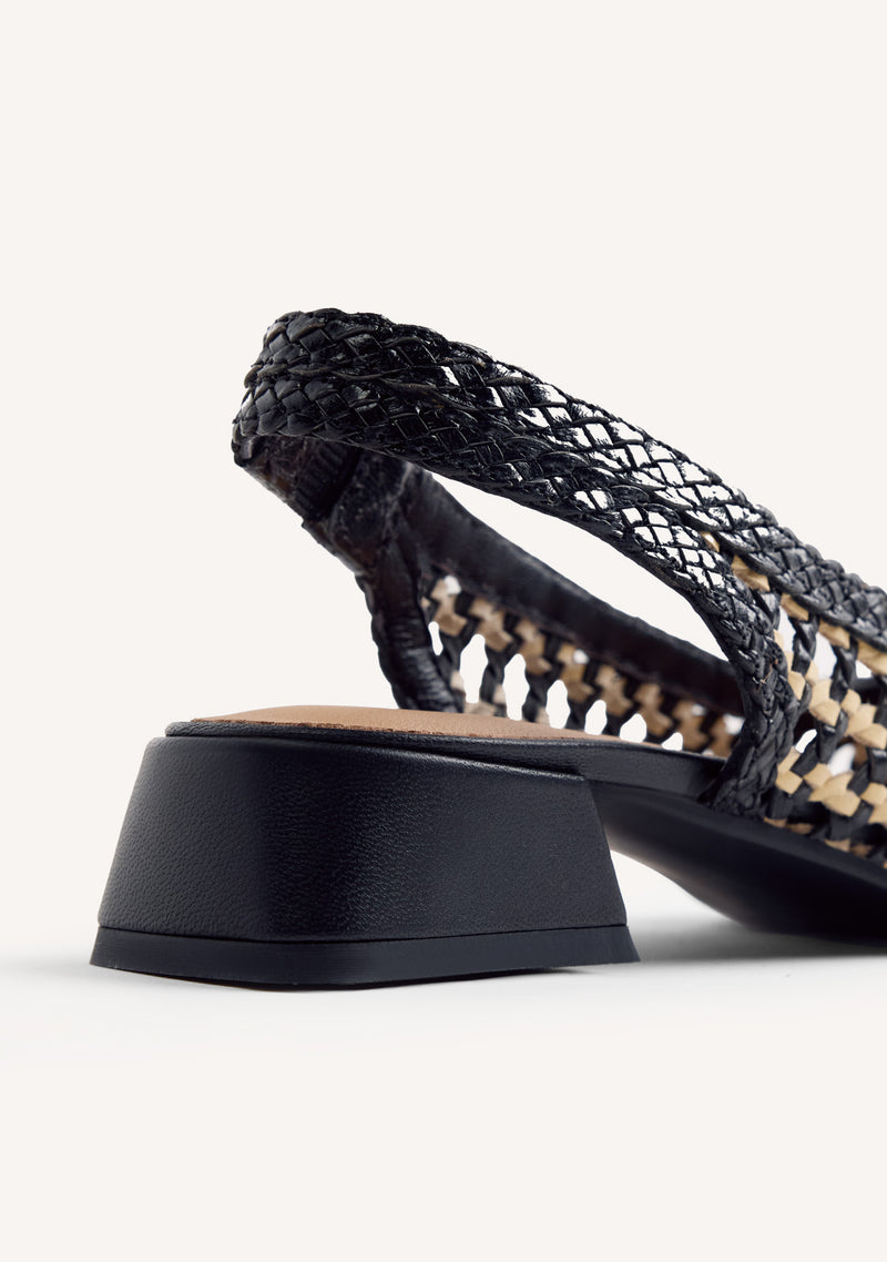 ZAPATOS TACÓN DESTALONADOS PIEL TRENZADA HOUNSLOW