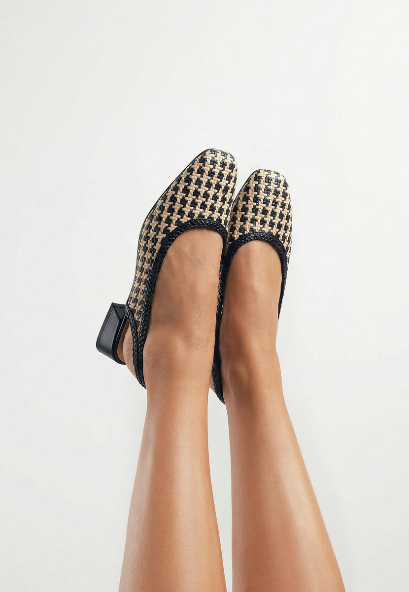 ZAPATOS TACÓN DESTALONADOS PIEL TRENZADA HOUNSLOW