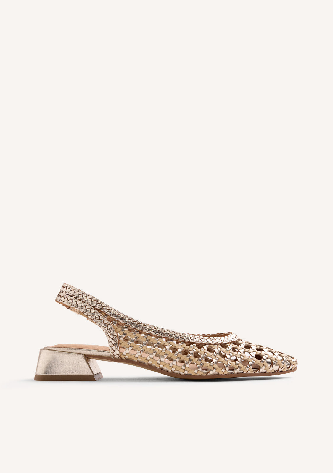 BRAIDED LEATHER SLINGBACK HEELED SHOES HOUNSLOW