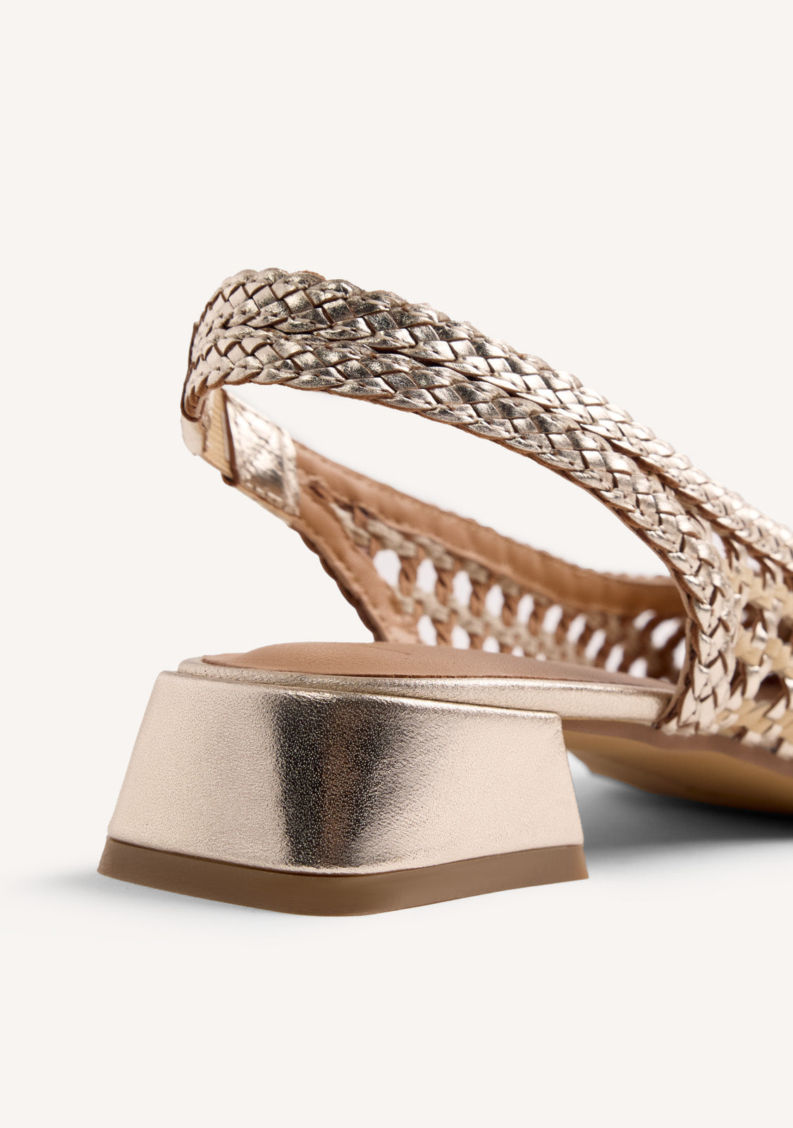BRAIDED LEATHER SLINGBACK HEELED SHOES HOUNSLOW