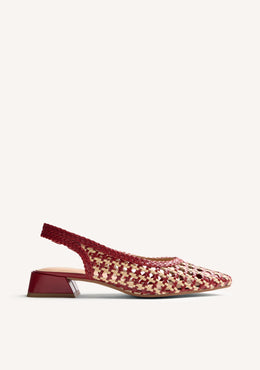 BRAIDED LEATHER SLINGBACK HEELED SHOES HOUNSLOW