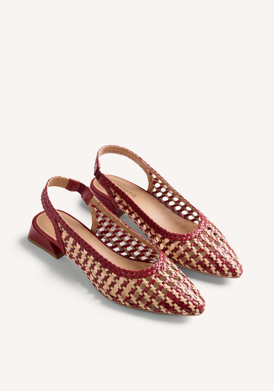 BRAIDED LEATHER SLINGBACK HEELED SHOES HOUNSLOW