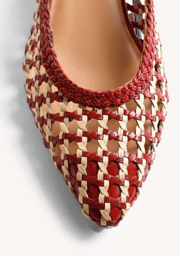 ZAPATOS TACÓN DESTALONADOS PIEL TRENZADA HOUNSLOW