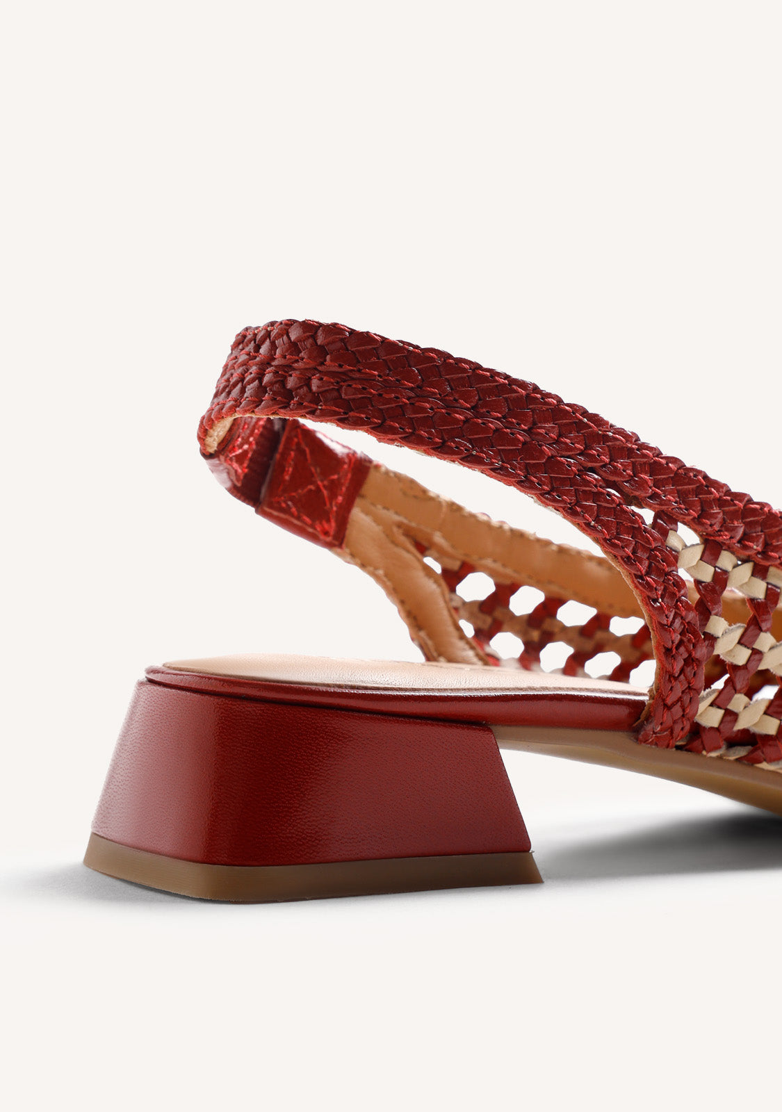 BRAIDED LEATHER SLINGBACK HEELED SHOES HOUNSLOW